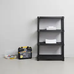 RIMAX - Combo Organizador - (1 Estantería 18" 4N + Caja herramientas+ Caja Organizadora 330 mm)