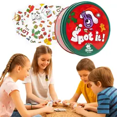 ASMODEE - Juego Spot It Edición Navidad Divertido Para Toda La Familia
