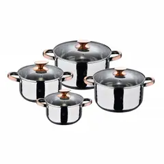 BERGNER - Bateria de cocina de 8 piezas de Acero Inoxidale Altea - San Ignacio
