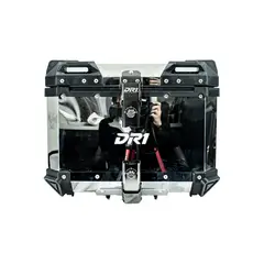 DR1 - MALETERO CUADRADO ALU PRO ACERO 45 LT GRIS ESPEJO