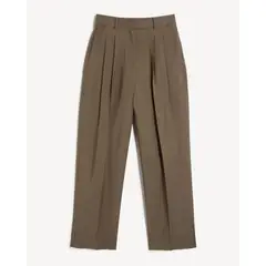 SEVEN SEVEN - Pantalón Sastrero De Pinzas Para Mujer Café