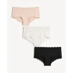 SEVEN SEVEN - Pack X3 Panty Cachetero X3 Para Mujer Crudo