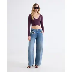 SEVEN SEVEN - Jean Para Mujer Balloon Color Azul Marca #28161000