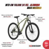 GW - NUEVA BICICLETA MTB FALCON 24VEL RIN29