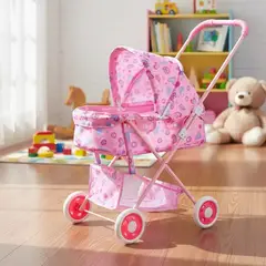 GENERICO - Coche Infantil De Muñecas Tipo Moisés con Canasta Juego De Roles