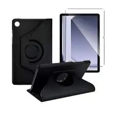 GENERICO - Forro funda Estuche Giratorio 360 para honor pad x9 + vidrio negro
