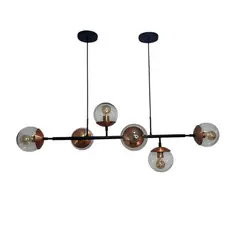 GENERICO - Lámpara Moderna de Techo Alice con 6 Cristales Flotantes