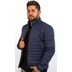ABC JACKETS - Chaqueta azul para caballero tipo invierno termica e impermeable