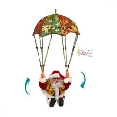 GENERICO - Muñeco musical de Papá Noel en Paracaídas