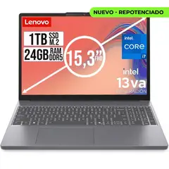 Lenovo - PORTATIL SLIM INTEL CORE I7 13620H SSD 1TB RAM 24GB DDR5 15,3 WUXGA
