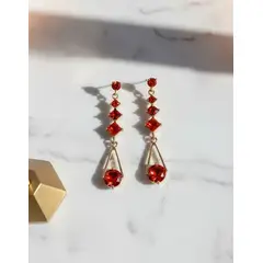 VERAMOREST - Aretes Rubí Royal Drop-