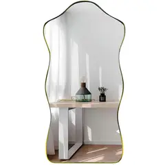 ONE PIXEL - Espejo Para Hogar Decorativo De Pared Dorado Multifuncional