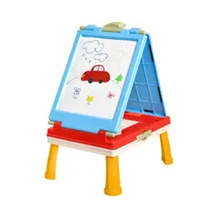 MONKEY BRANDS - Tablero Didáctico Doble Cara con Pizarra y Juegos Fun For Kids