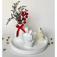 GENERAL - Centro de mesa mesa navideño adornos jarron vela base