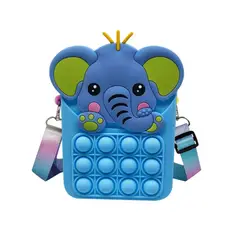 GENERICO - Push Pop It Bolso Unicornio Kawai Monedero Popit Con Lazo