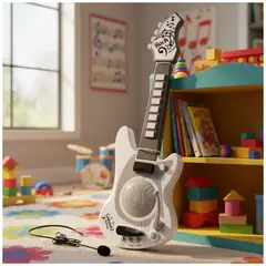 GENERICO - Guitarra Juguete Eléctrica Niños Con Micrófono Luces Sonido