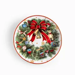 AMBIENTE GOURMET - Plato base noche buena snow crown