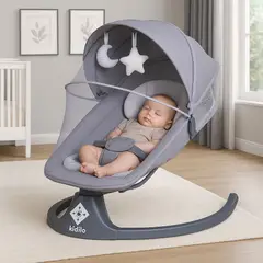 GENERICO - Silla Mecedora Automática color Gris Kidilo