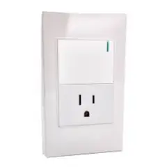 MERCURY - Interruptor + Tomacorriente Blanco Premium White