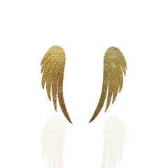 MERAKI - Aretes Maxi Alas bañados en oro 24kt