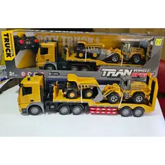 GENERICO - Tractomula Con Volqueta Retroexcavadora Control Remoto Muy Grande