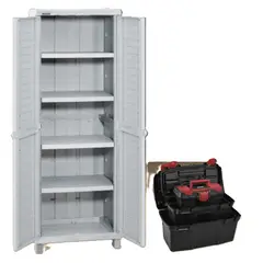 RIMAX - Combo Organizador Rattan - Mocca (Armario Grande + Cajón Móvil Plano 28 Litros)