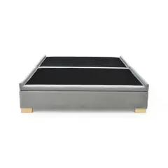 VENECIA - Base Cama Baul Aveiro Doble 140x190 Tela Plata