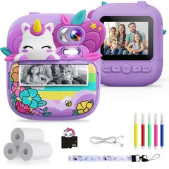 ONE PIXEL - Cámara Instantánea Digital Selfie Para Niños Unicornio