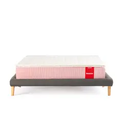 ESSENZA - Set Base + Colchón Essencial Element Medallon King Gris Oscuro -