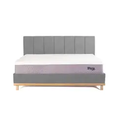 ESSENZA - Set Base + Cabecero + Colchón Prime Royal Balanzze King Gris Oscuro -