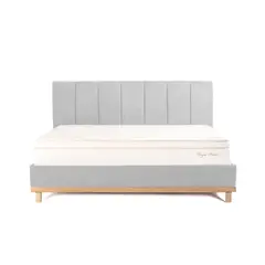 ESSENZA - Set Base + Cabecero + Colchón Prime Royal Prince King Gris Claro -
