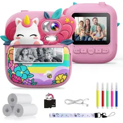 ONE PIXEL - Cámara Instantánea Digital Selfie Para Niños Unicornio
