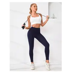 FIT - Leggins Deportivo Gym Y Yoga Mujer Bolsillo Celular Azul