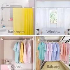 GENERICO - Tubo para colgar ropa 90-160CM