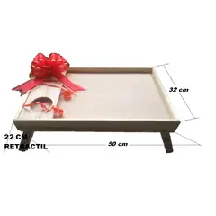 GENERICO - Mesa Para Cama Retráctil 50 x 32 cm madera MDF