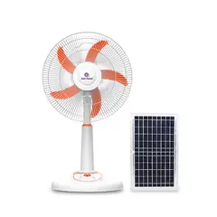 NOBELSOUND - Ventilador De Pie Con Panel Solar 2 En 1 Energia Solar Y Corriente Alterna