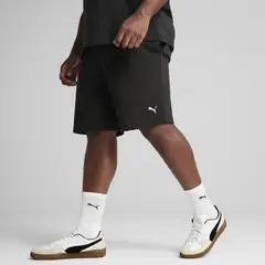 PUMA - Pantaloneta Deportiva Original Ess Logo 10 Negro Hombre