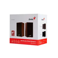GENIUS - Parlantes 2.0 Sp Hf180 6W Conexion 3.5/Usb Madera