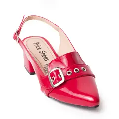 PRICE SHOES - Tacon Bajo para Mujer 9721221ROJO