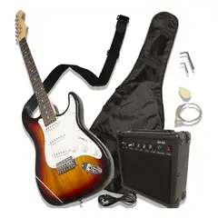 GUTSTARK - Guitarra Eléctrica Amplificador Y Accesorios Incluidos Café