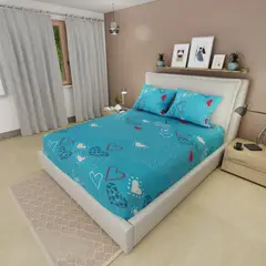 ELEGANT - Semi Juego de Sábana para Cama Doble de 1.40 m (3 Piezas: 1 Sábana Ajustable resortada y 2 Fundas)