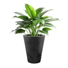 RENOVEMOS - Matera Cónica Negra Efecto Mármol