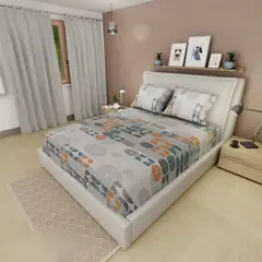 ELEGANT - Semi Juego de Sábana para Cama Doble de 1.40 m (3 Piezas: 1 Sábana Ajustable resortada y 2 Fundas)