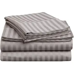 GENERICO - Juego de Sábanas Unicolor Color Gris