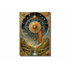 GENERICO - Lienzo Cuadro Arte Paisaje Esotérico Brújula Del Alma 60X43CM