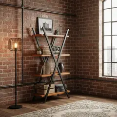 GENERICO - Repisa Ligeia 80cm x 40cm Formica y metal