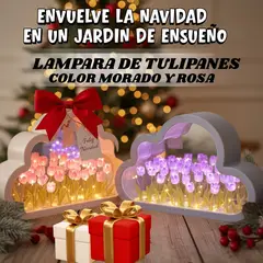 HOGAR DE MIS SUENOS - Lámpara Decorativa de Tulipanes Iluminación Ambiental y Estilo Romántico NAVIDAD