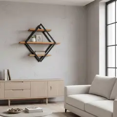 22 GRADOS DECORACION - Repisa Cosme 60cm x 15cm Formica y metal