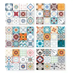 POR EJEMPLO DISEÑO Y DECORACION - 6 Individuales De Mesa Por Ejemplo Baldosas Claras