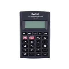 CASIO - Calculadora HL-4A-W-DP De Bolsillo Negra Portátil 8 Dígitos